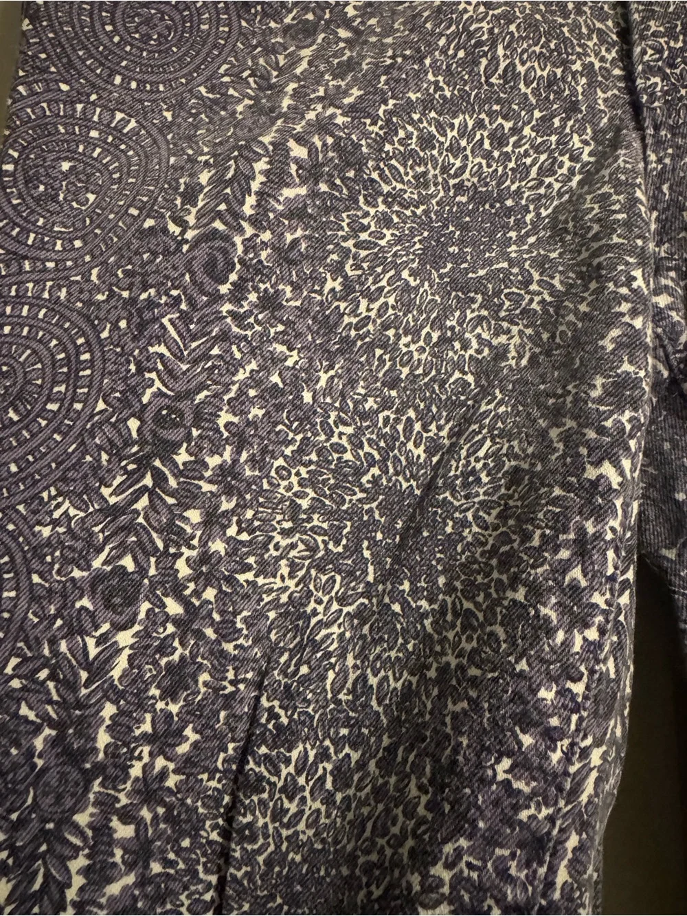 Tory Burch purple and White Patterned Skinny Jeans